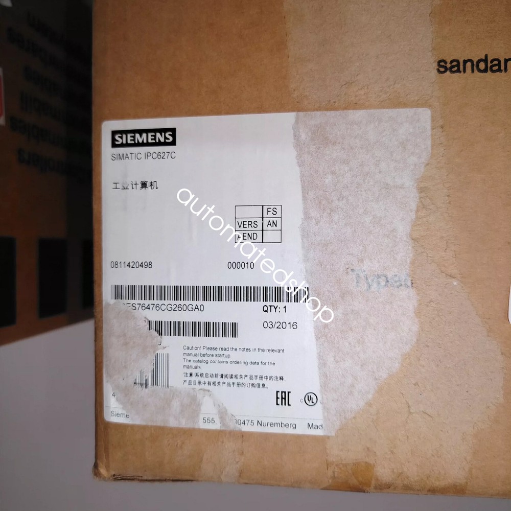 1pcs new Siemens 6ES7647-6CG26-0GA0 industrial computer via FedEx or DHL
