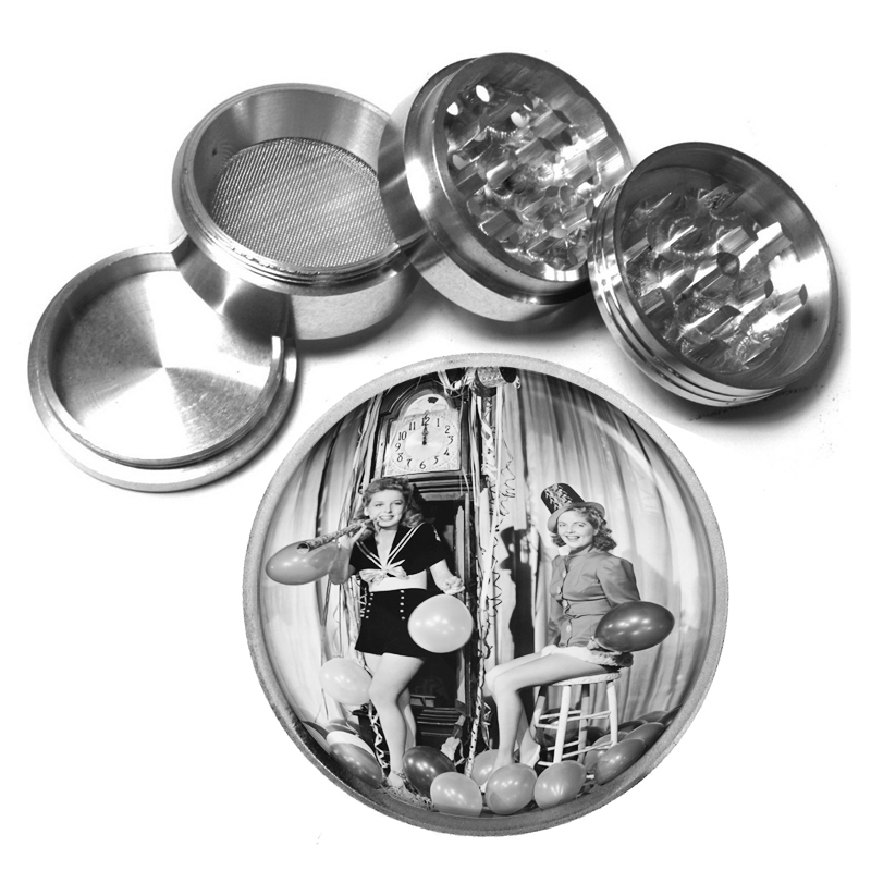 Vintage New Years Eve D7 Aluminum Herb Grinder 2.5