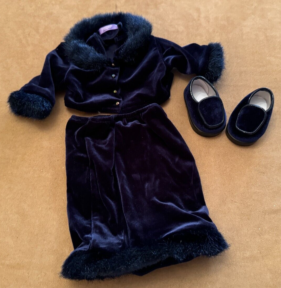 Twilight-inspired American Girl doll outfit with dress and shoes for holidays