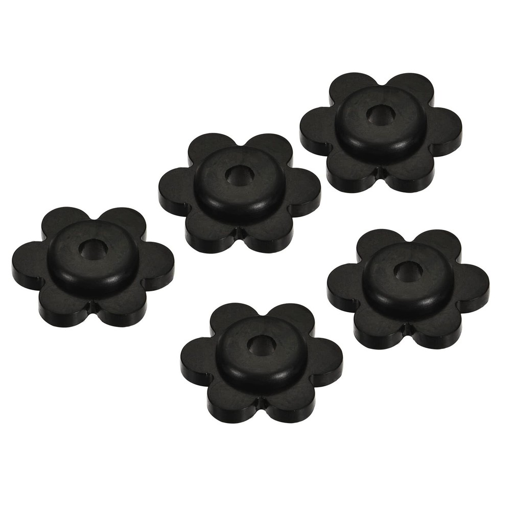 5 Pack Rubber Garden Flag Stopper - Flag Pole Stand Holder Fixing Flower Shap...