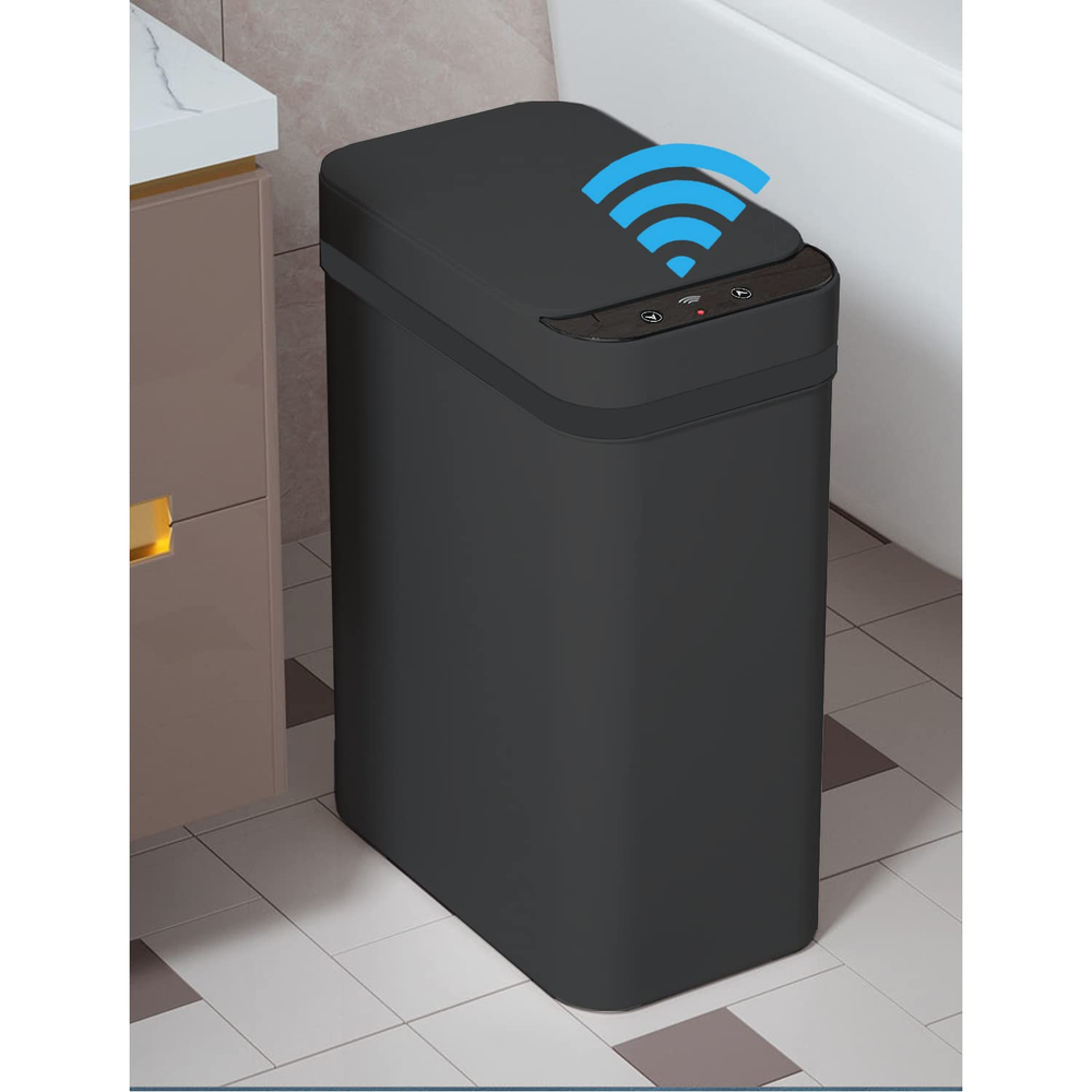 Touchless Bathroom Trash Can - 2.5 Gallon Smart Trash Can Sensor Motion - Skinny