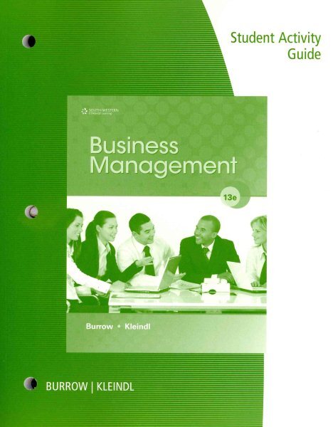Business Management Student Activity Guide, Paperback by Burrow, James L., Ph...