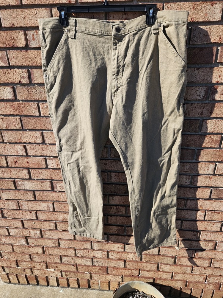 Wrangler Canvas Carpenter Pants 42x30 Relaxed 1094LXWCK Stretch NIce