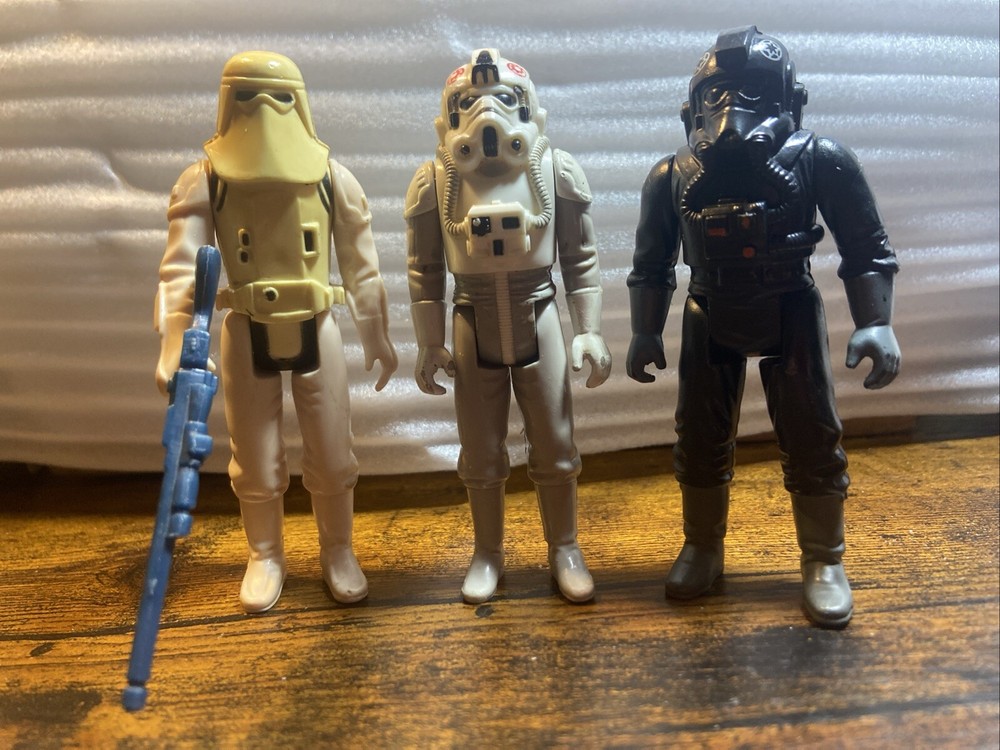 Set of 3 Star Wars Imperial Soldiers 1980-82 LFL Hong Kong with Weapon