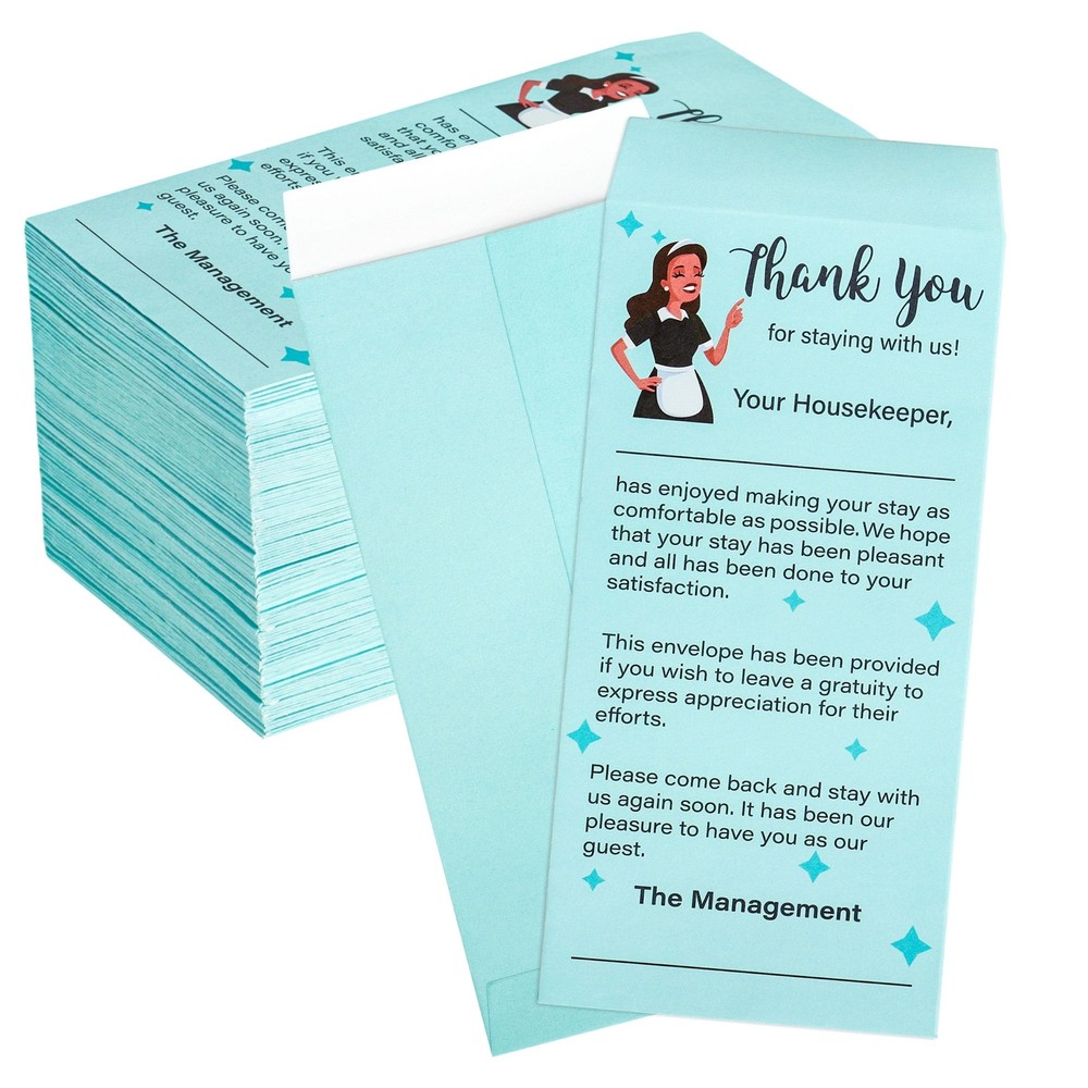 Lesnala 100Pcs Housekeeping tip envelopes Cash self adhesive tip envelopes Ho...