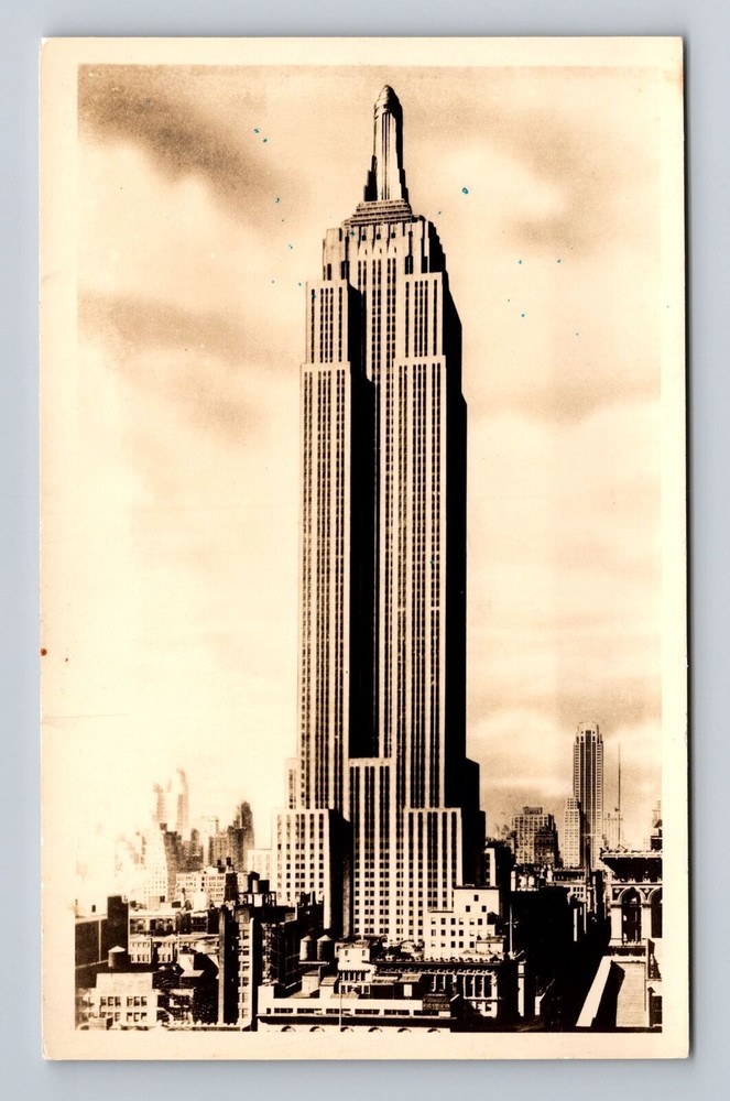 Vintage NY RPPC of The Empire State Building NYC Real Photo Postcard