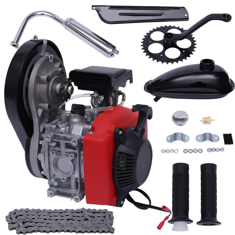 Bike Engine Motor Kit 4-Stroke 49CC Gas Petrol Motorized Bicycle Scooter Belt