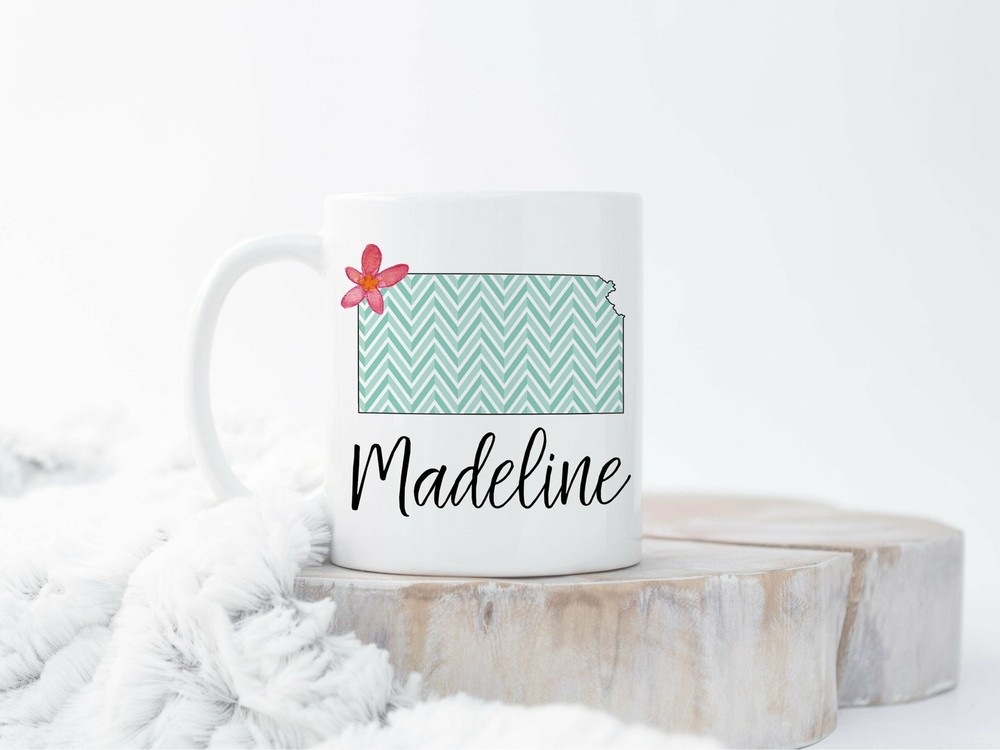 Custom Home State Mug Custom Kansas Mug Personalized Kansas Mugs Custom State