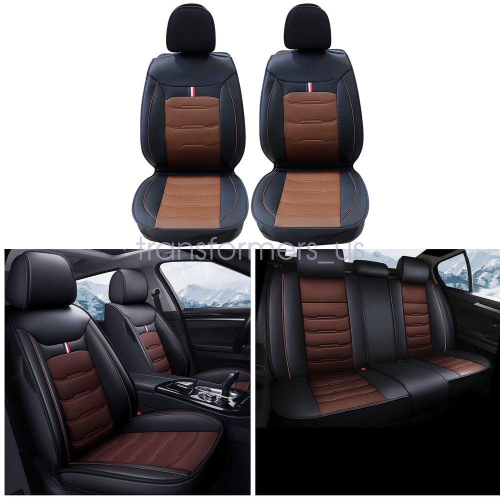For Toyota Car Seat Cover 5-Seat Full Set Leather Waterproof Front Rear Cushion