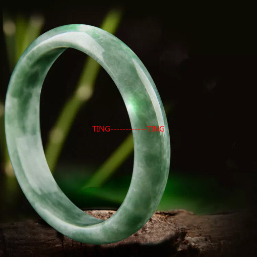 Natural Chinese Green Jade Bangle Bracelet 59mm Emerald Green