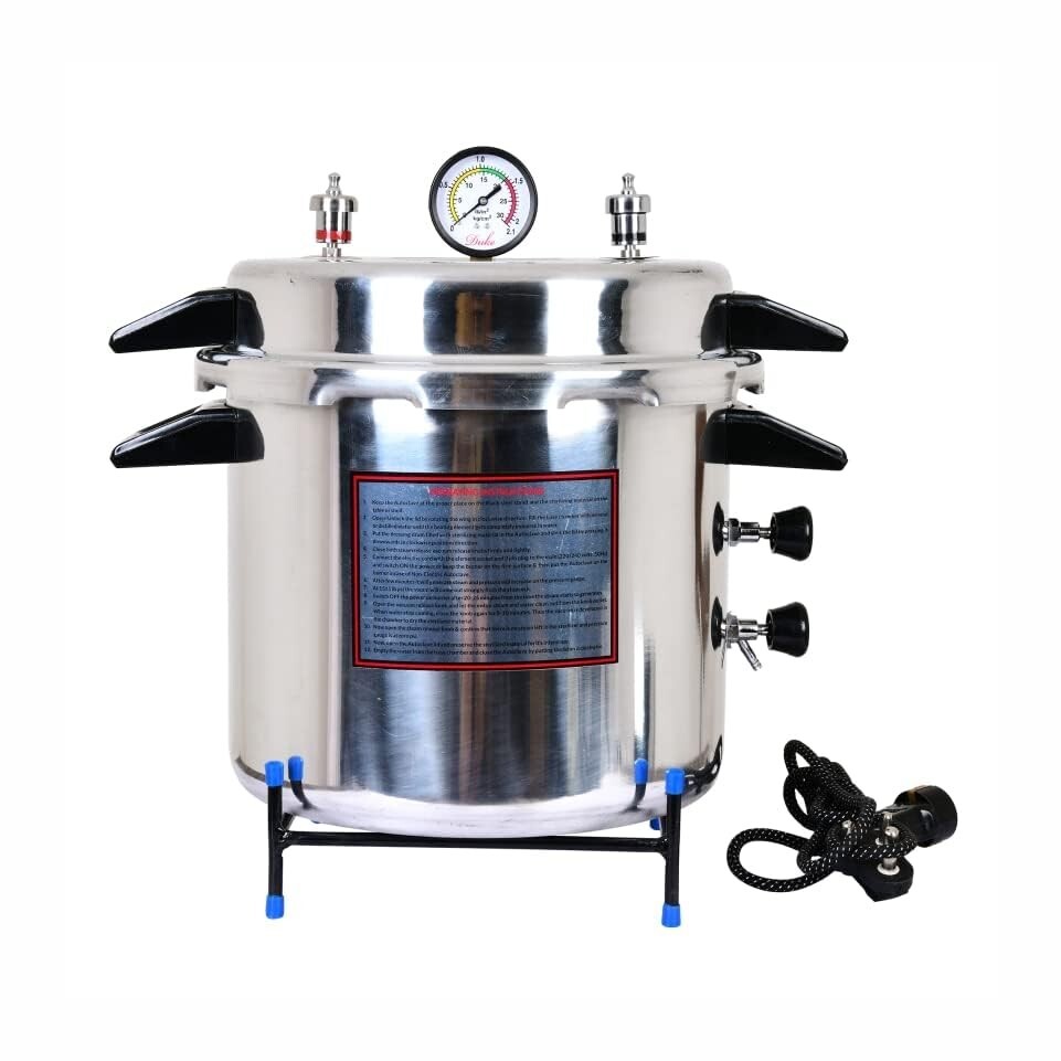 23L Autoclave steam sterilizer Heavy Duty ( 12x12 inch size ) , Seamless built