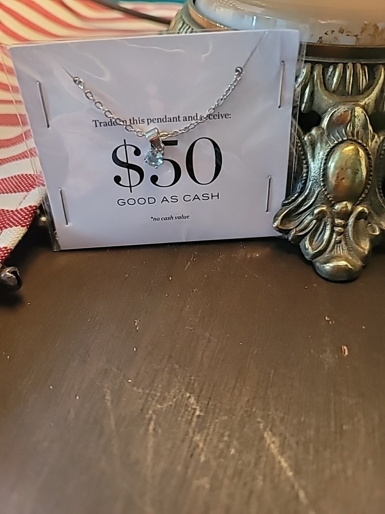 Effy Silver Tone Chain Necklace with Baby Blue Stone Pendant