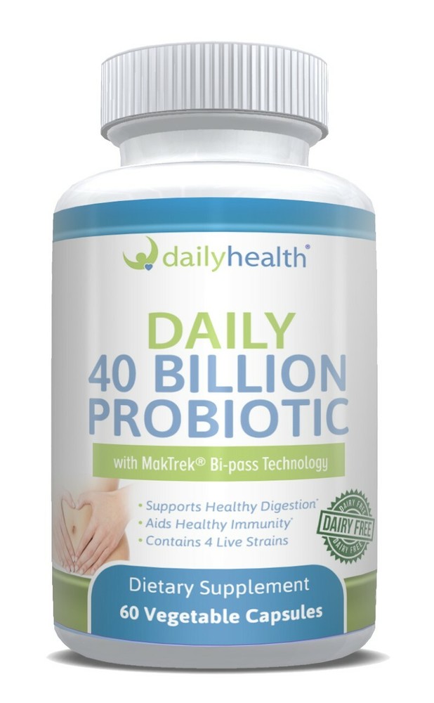 Daily Probiotic 40 Billion CFU MakTrek Bi-Pass Technology Lactobacillus Blend