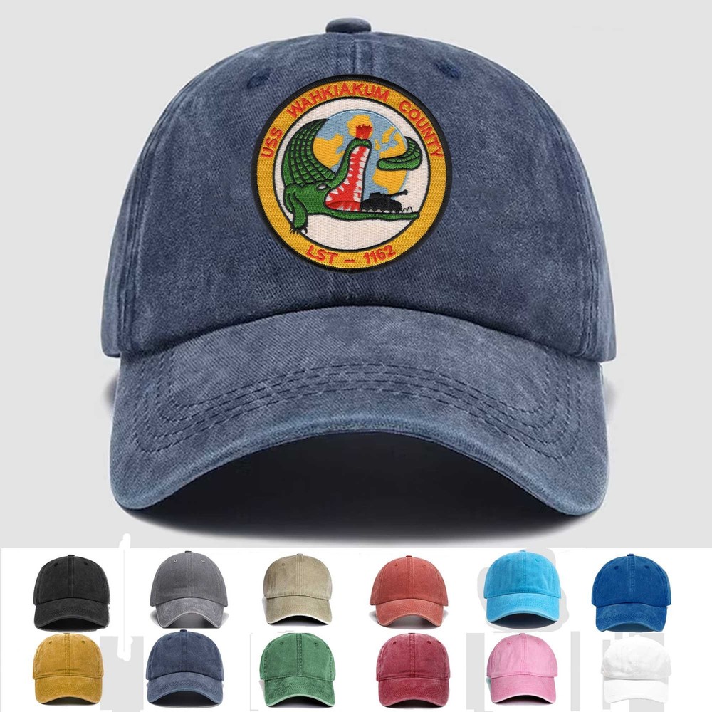 Custom Embroidered Hat LST-1162 USS Wahkiakum County, Veteran Cap, Trucker Hat