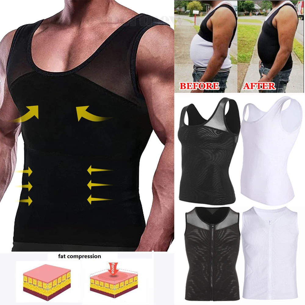 Men's Gynecomastia Compression Shirt to Hide Moobs – Shapewear Vest Tank  