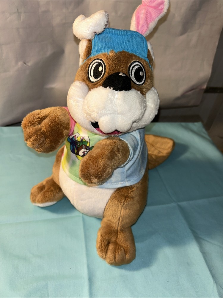 BUC-EES Bucee Beaver Easter Bunny Plush Stuffed Animal Mascot Tie Dye Shirt 12