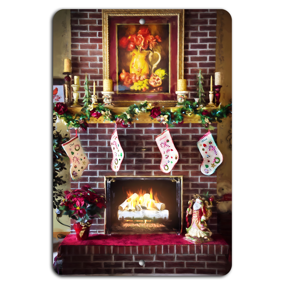 Cozy Christmas Hearth with Festive Holiday Charm for a Warm Seasonal Ambiance  