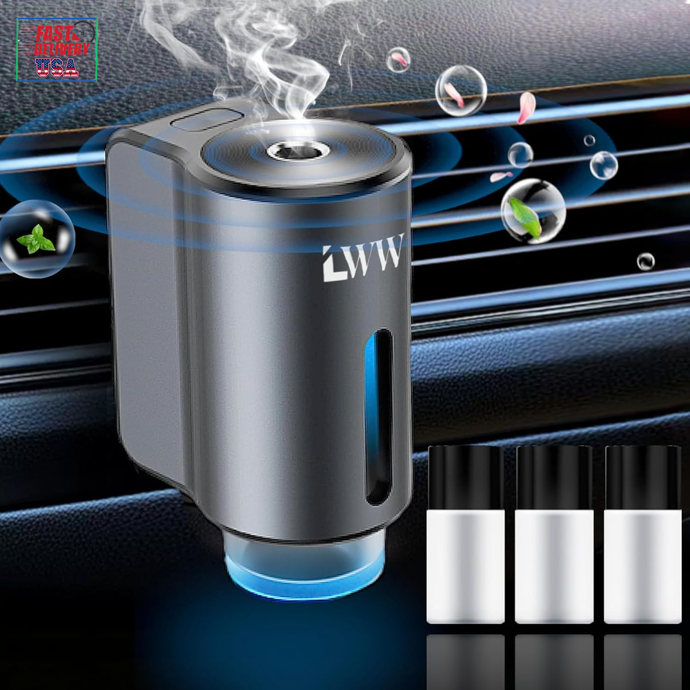 Smart Car Air Freshener, 3 Levels of Adjustable Intensity, Aroma Rechargeable Ar