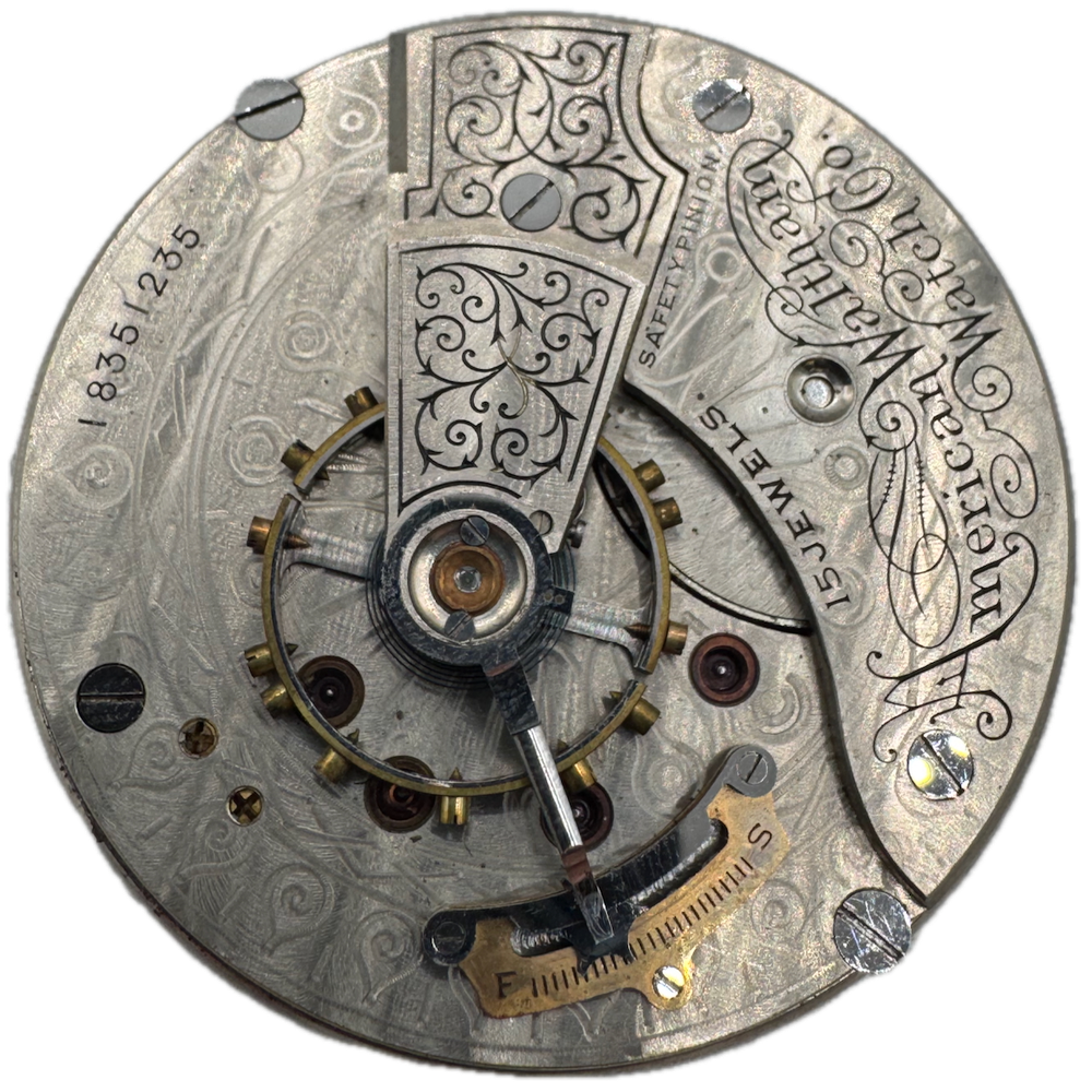 Antique 18s 1912 Waltham 15 Jewel Mechanical Pocket Watch Movement 820 USA
