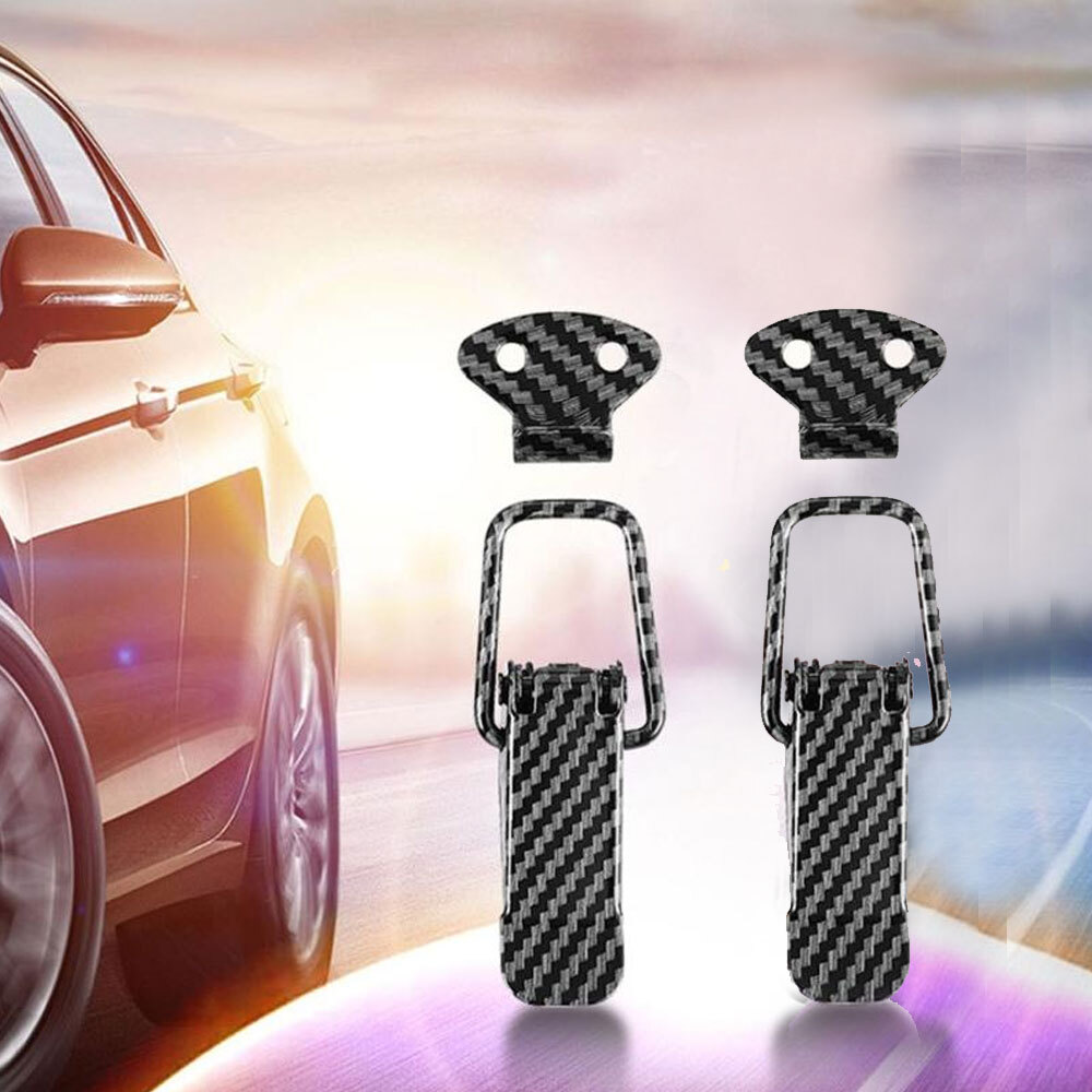 2Pcs Black Hook Lock Clip Bumper Fastener Clips Accessories Car Exterior Parts