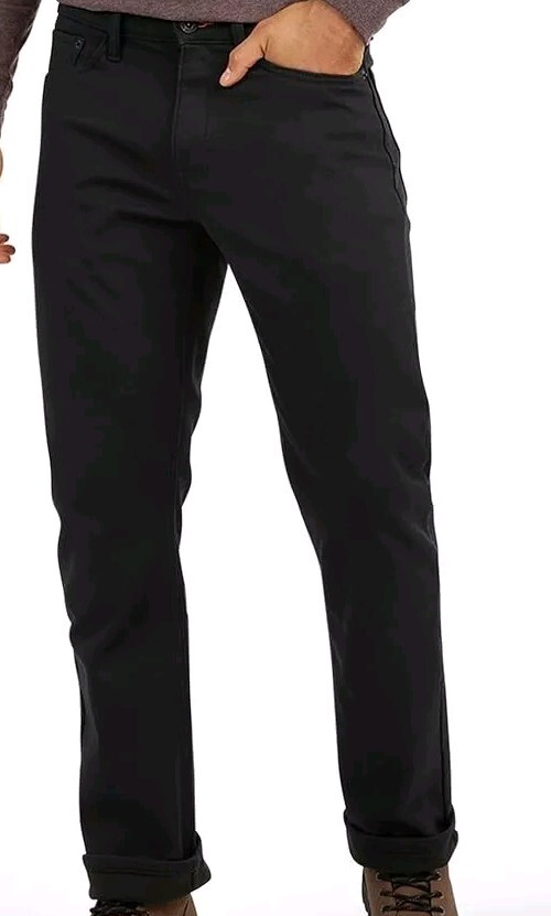 *NWT* Weatherproof Vintage Men's Fleece Lined Canvas Pants (Moon Shadow, 30x29)