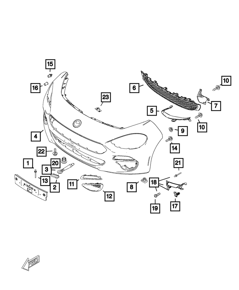 Genuine Mopar License Plate Bracket Kit 68334070AA