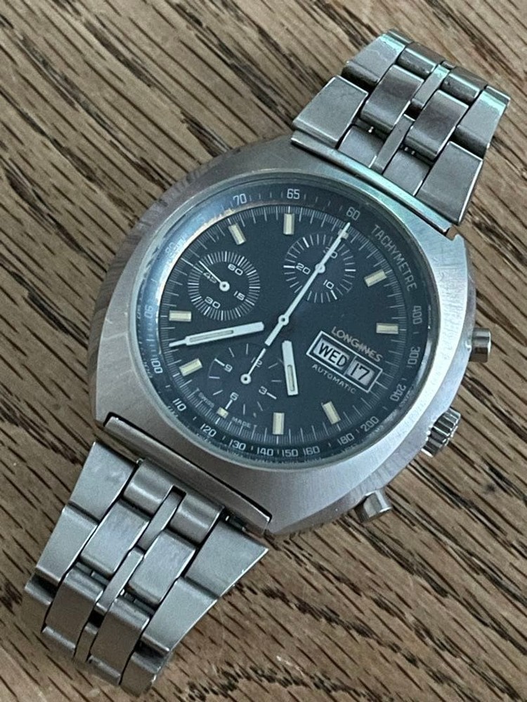 Longines Admiral Chronograph Vintage Watch Ref 2351 Cal L674 Navy Dial