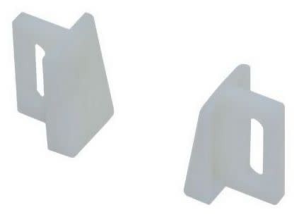 Johnson Hardware JH1550 White Jamb Mount Door Guide Set for 1500 Series
