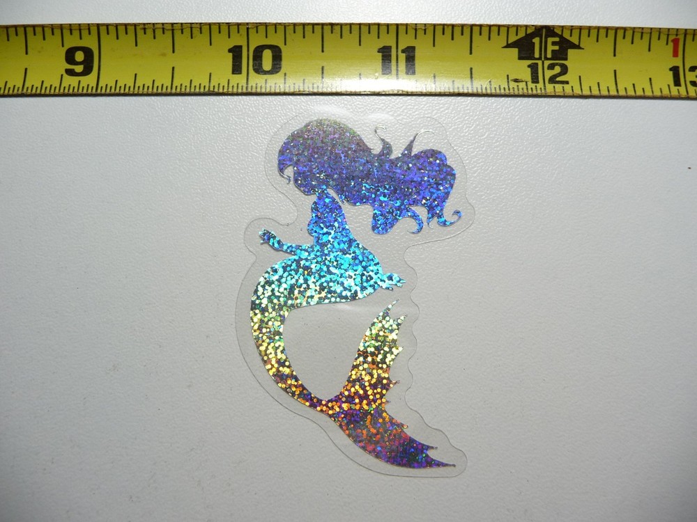 HOLOGRAPHIC SEARCHING MERMAID STICKER DECAL OCEAN SEA LIFE SPARKLE