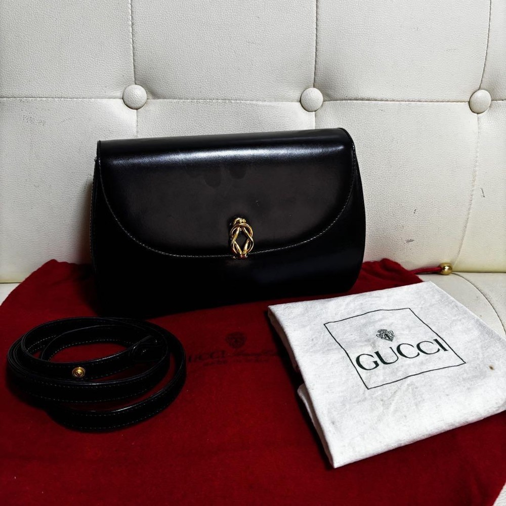 Gucci Vintage Convertible 3-Way Leather Handbag New Luxury Shoulder Bag