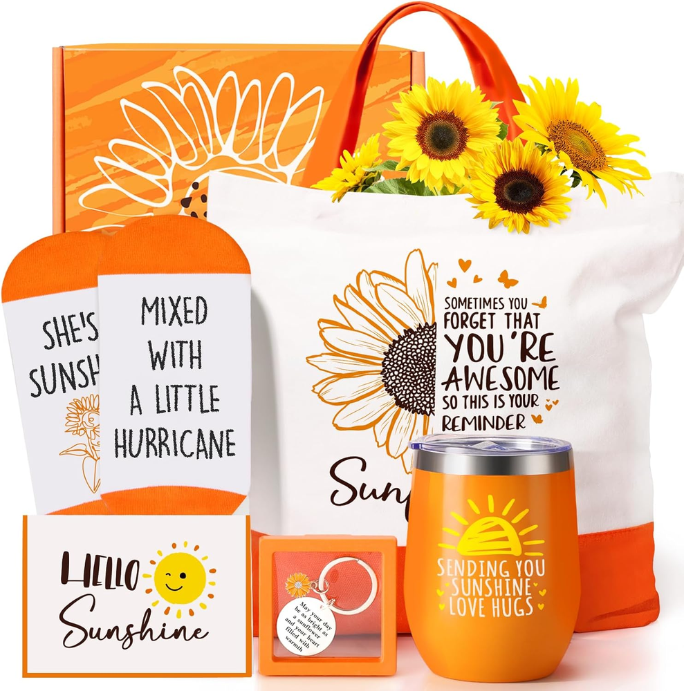 Sunflower Gifts for Women, Sending Sunshine Inspirational Gifts, Birthday Gift f