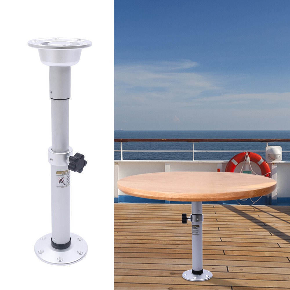 Adjustable RV Boat Marine Pedestal Table Base with Sturdy Stand Legs  
