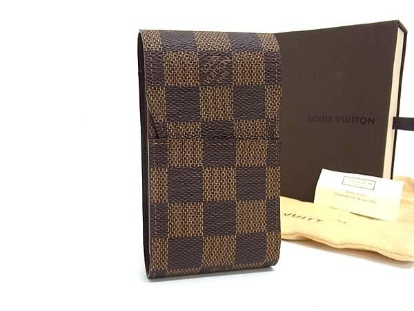 Louis Vuitton N63024 Damier Etüy Cigarette Case Tobacco Men'S Brown Bj4454