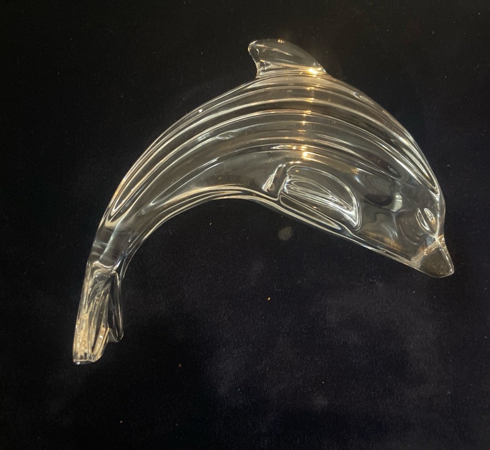 Waterford Crystal Dolphin 5-inch Figurine Glass Paperweight Excellent Condition