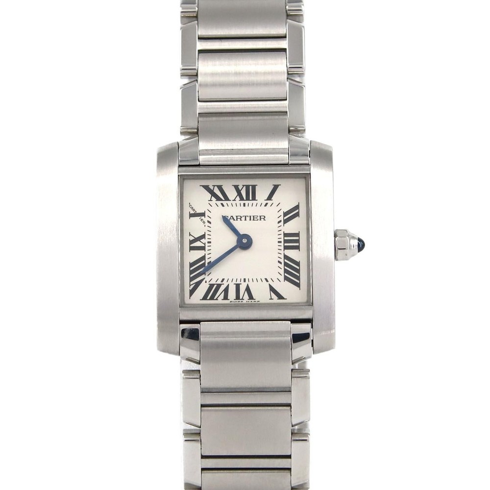 Cartier Tank Francaise SM W51008Q3 Stainless Steel Quartz Watch 270-004-071-0546