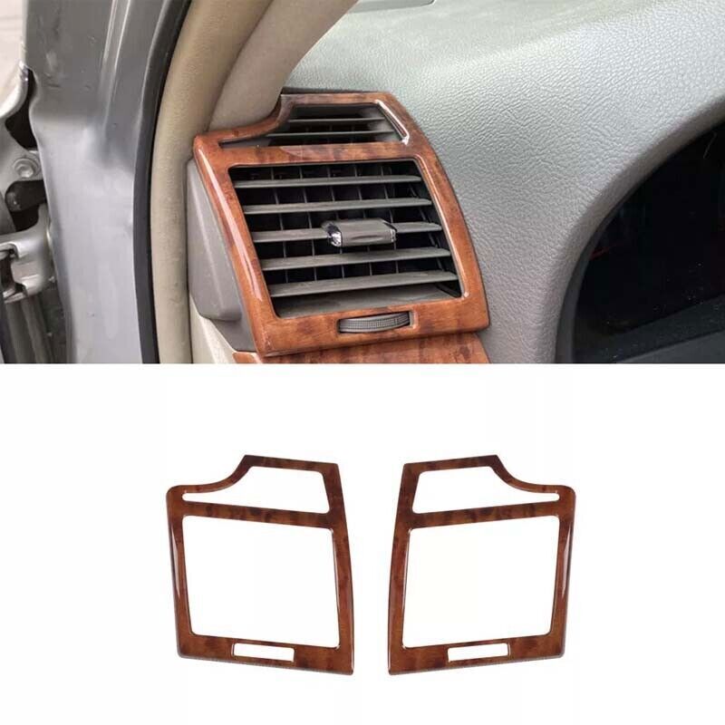 Brown Wood Dashboard Cover Trim For Toyota Camry 2007-2011 Front Side Vent Frame