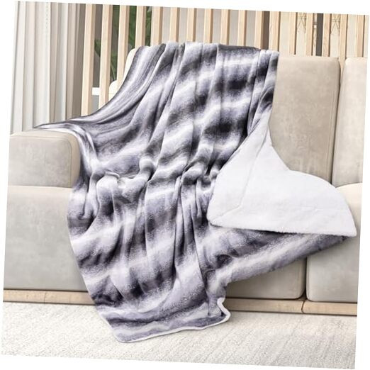 New Premium Printed Ultra-Plush Textured Flannel Throw Blanket - Perfect for