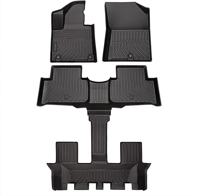 Floor Mats for 21-24 Kia Sorento 7 seat not for hybrid All Weather Liner