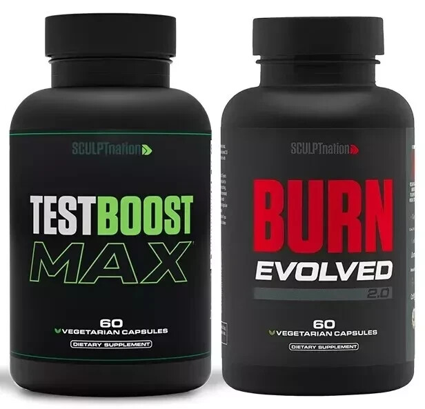 Sculptnation TEST BOOST Max & Burn Evolved Testosterone  Weight Loss Pack of 1