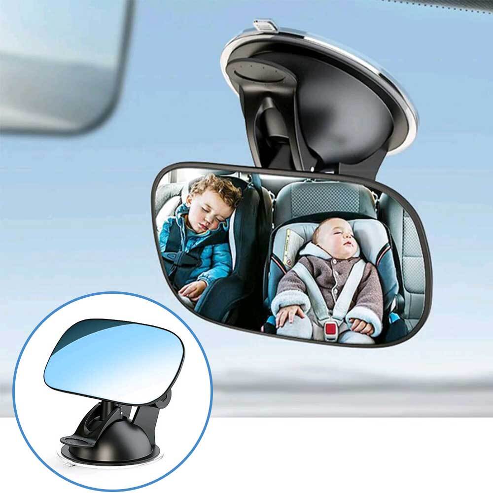 360 Degree Rotatable Adjustable Car Rearview Mirror Wide View Safety Mirror
