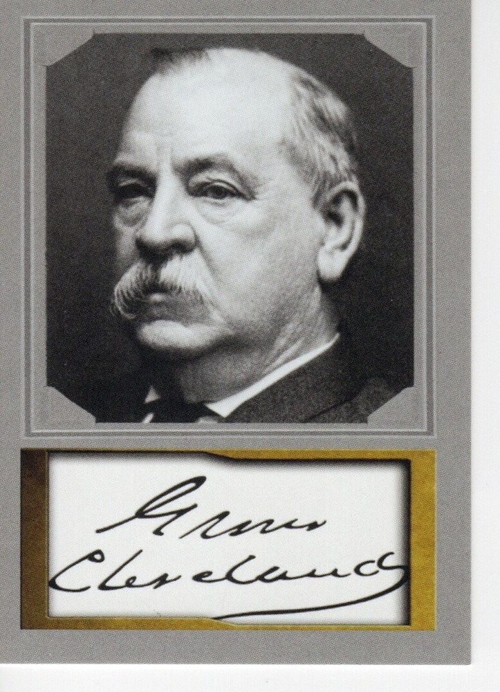 GROVER CLEVELAND Presidential ACEO Portrait D Gordon Facsimile Auto NM+ #22