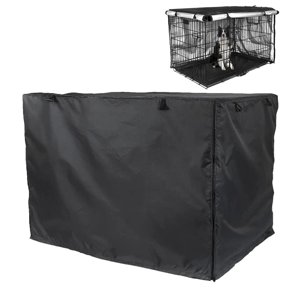 Durable Breathable Dog Crate Cover with Double Doors for Pet Cages
