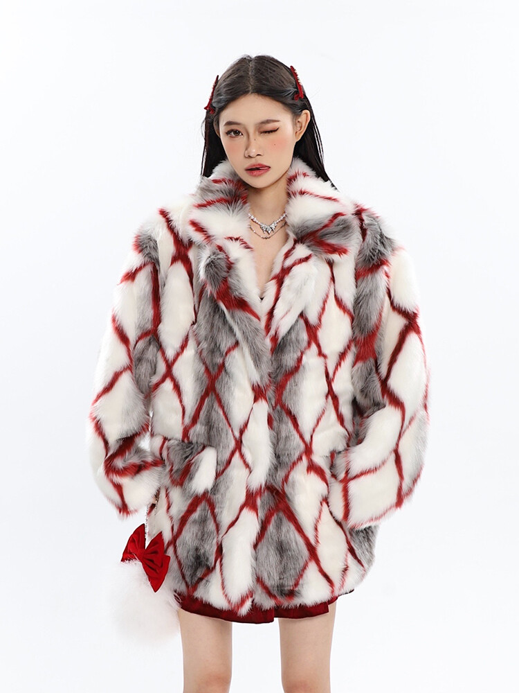 Women's Winter Faux Mink Fur Jackets Thicken Luxury Mink Fur Outwear Warm Coats