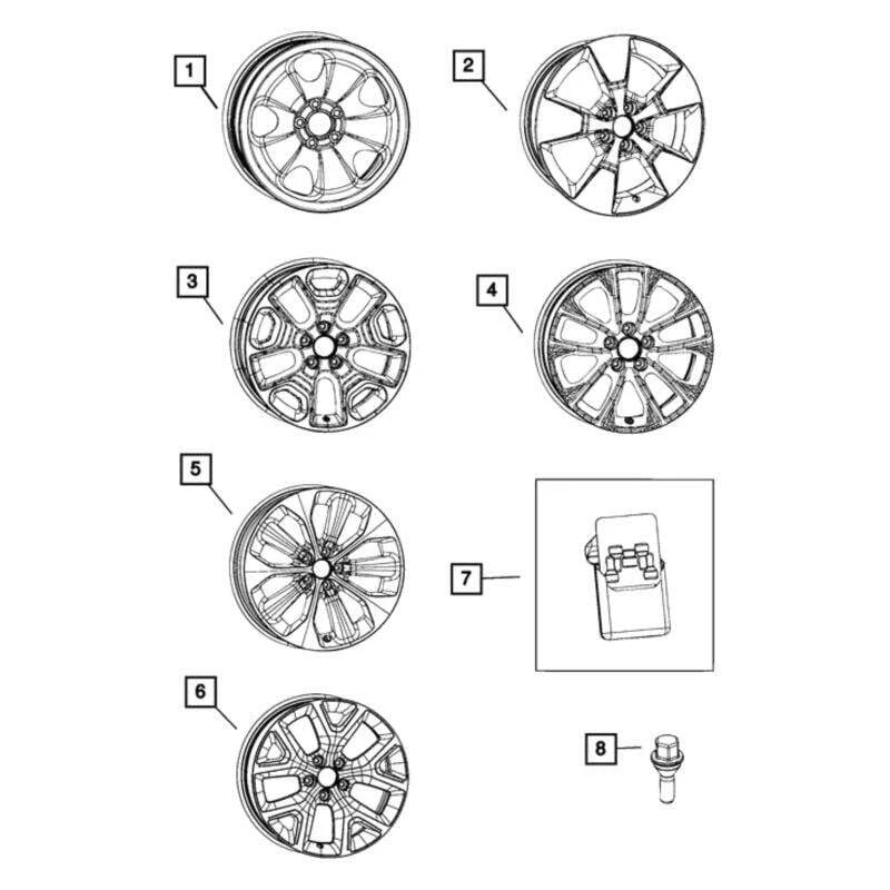 09249 Reconditioned OEM Aluminum Wheel 19x7.5 Fits 2020-2021 Jeep Cherokee