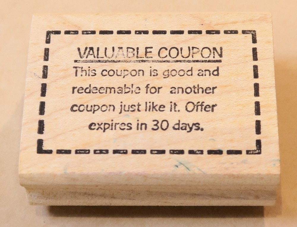 INKLUSIONS RUBBER STAMP VALUABLE COUPON-image