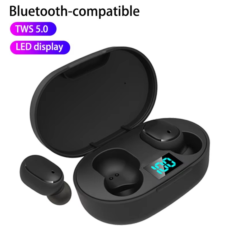 🎧 E6S TWS Bluetooth Earbuds | Waterproof Noise Cancelling LED Headset w/ Mic