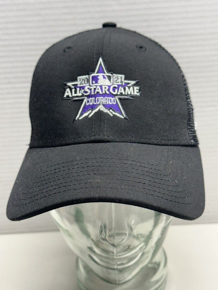 Colorado Rockies MLB 2021 All-Star Game Black Snapback Hat MasterCard Logo