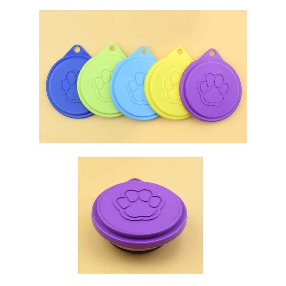 6 PCS Silicone Fresh-keeping Cover for Pets Cat Food Can Lid Dog Covers