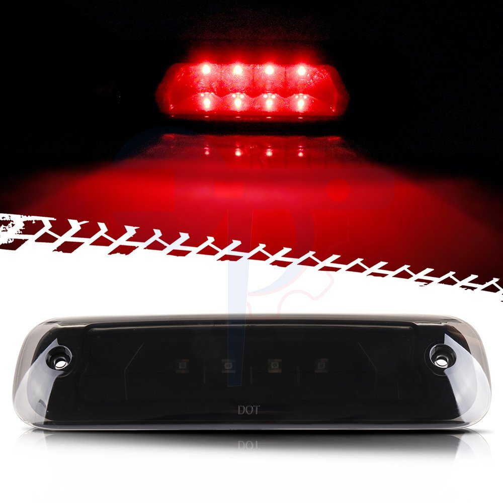 Fit for 97-01 Jeep Cherokee 3rd Stoplight Truck Tail Black Smoke Lens 55155614AE