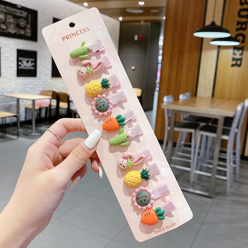 30pcs Girl Hairpins Flower Cute Colorful Acrylic Hair Clips Barrettes